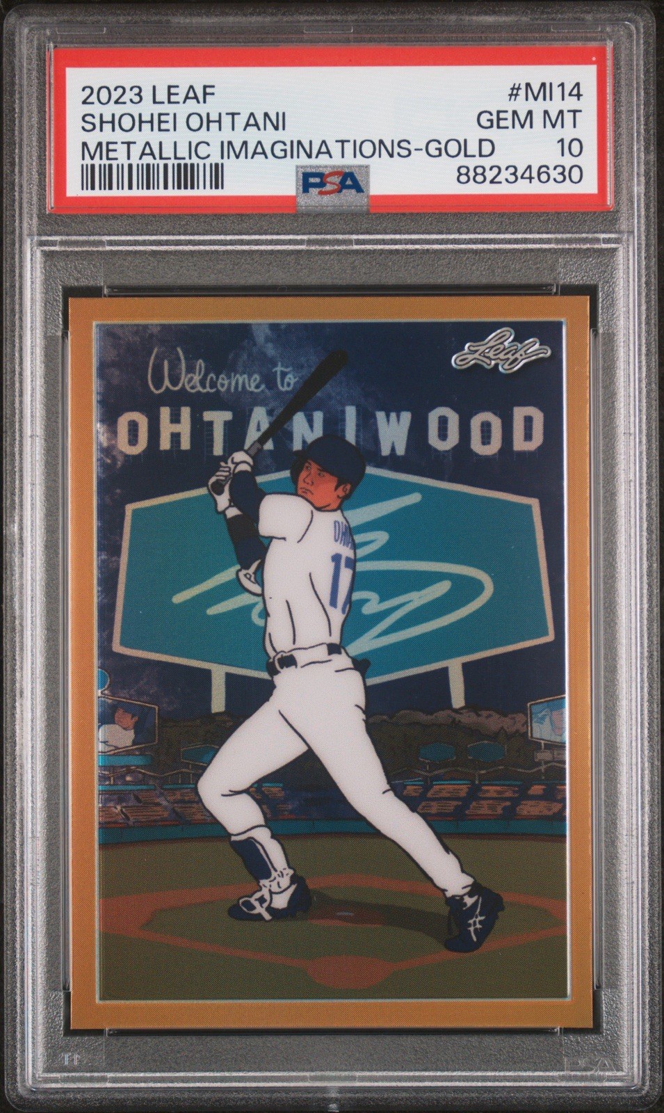 2023 LEAF METALLIC IMAGINATIONS #Ml14 SHOHEI OHTANI METALLIC IMAGINATIONS-GOLD P