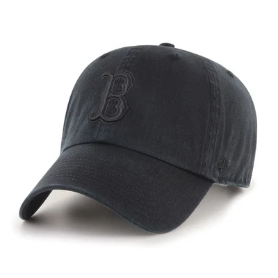 47 Brand Boston Red Sox Blackout Relaxed Clean Up Cap / Black / RRP £28