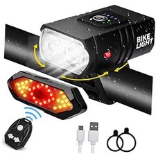 Bike Lights Set, USB Rechargeable Bicycle Light Front & Back, 1000 Lumen 