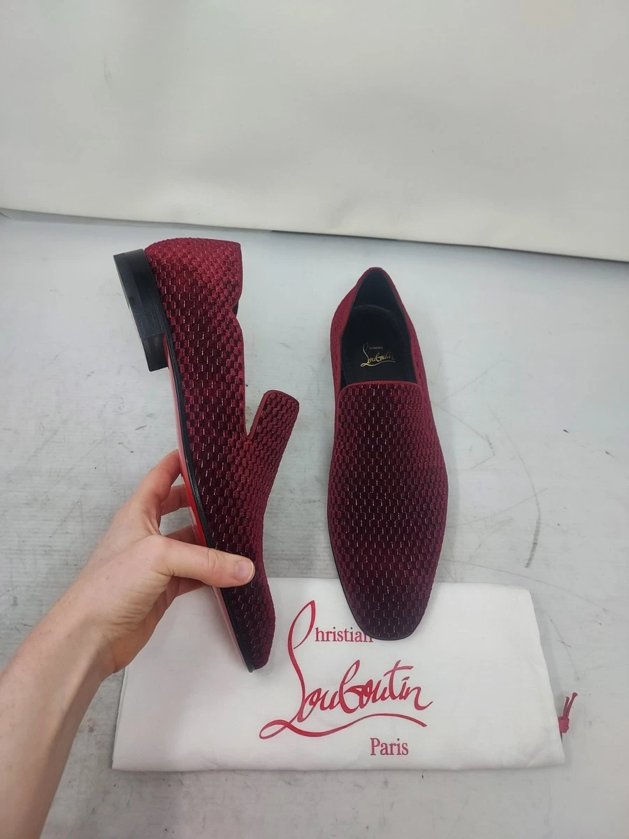 louis vuitton red bottom men's dress shoes Louis Vuitton Red Loafers Mens Size 8 monogram logo