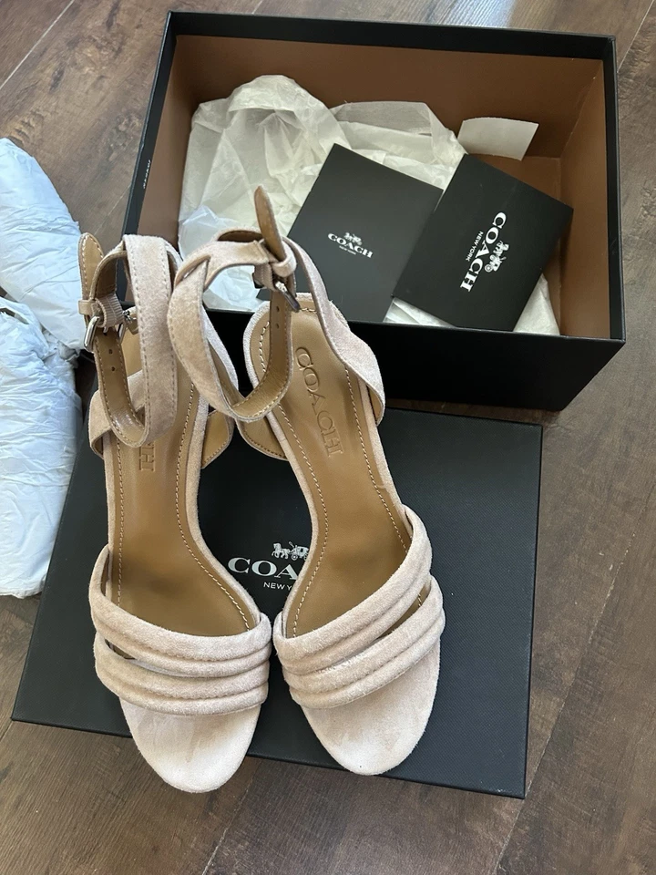 Sandalia Coach Pierce Gamuza Rosa Talla 7.5 Foto 3 de 4