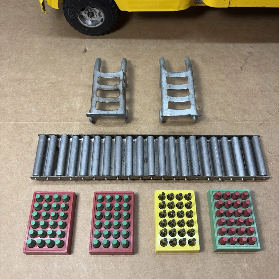 Camión de reparto Buddy L GMC Coca-Cola de colección juguete acero prensado con accesorios Foto 3 de 4