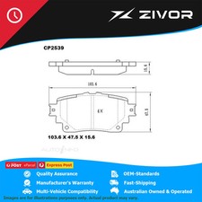 PREMIER Ceramic DB2539 Brake Pads For MAZDA CX-30 GTX, LTD DM 2.5L PY-ZC #CP2539