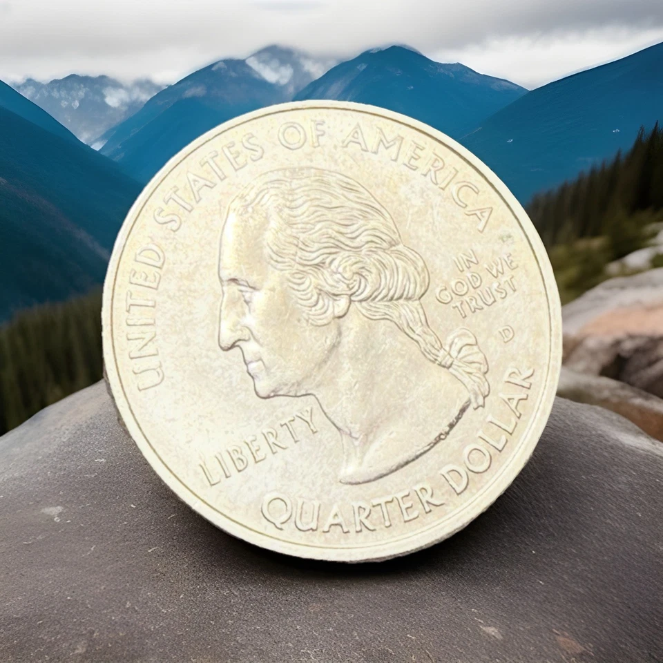 1999 Connecticut Quarter Mint, Errors . DDR , Rock Print Oak, Near UC. - Image 2 of 4