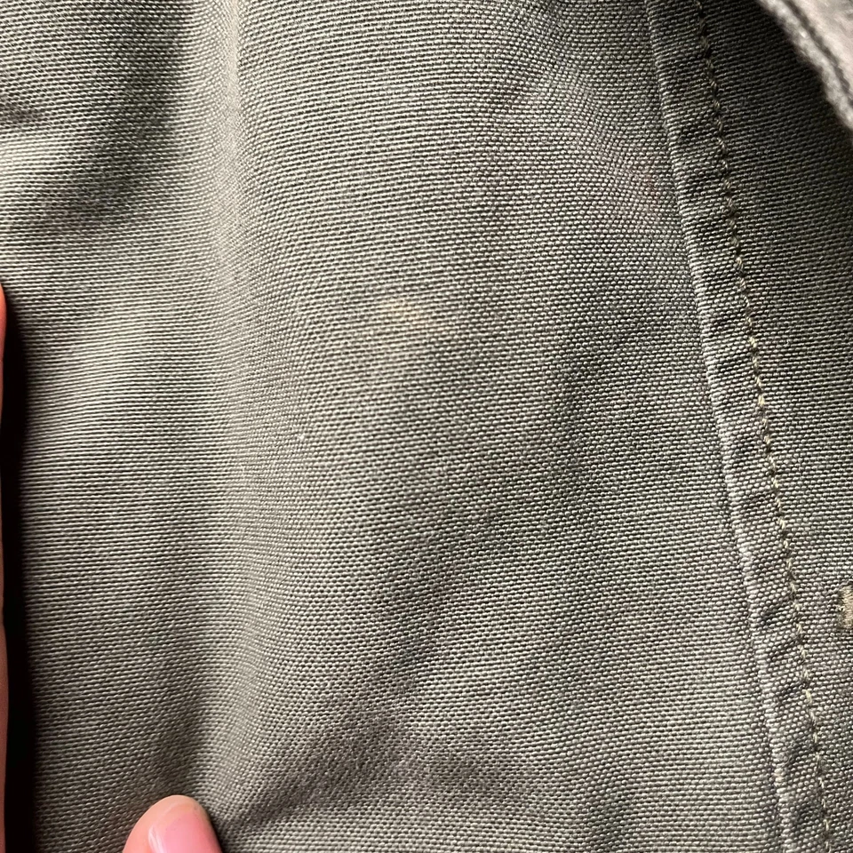 L.L.Bean Men’s Field Jacket Size S Reg Green Canvas Plaid Lined Barn Cotton - Image 4 of 4