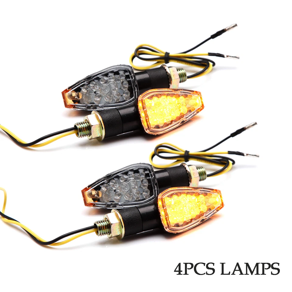 Indicador de luz intermitente ámbar intermitente LED señal de giro para motocicleta Honda CRF 250R 450R Foto 2 de 4