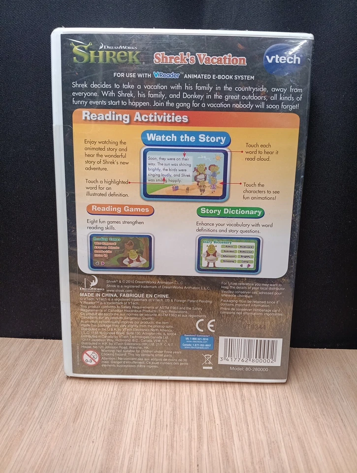 VTech V.Reader Animated E-Book System  Shrek's Vacation 5-7 Years Level Unopened - Image 3 of 4