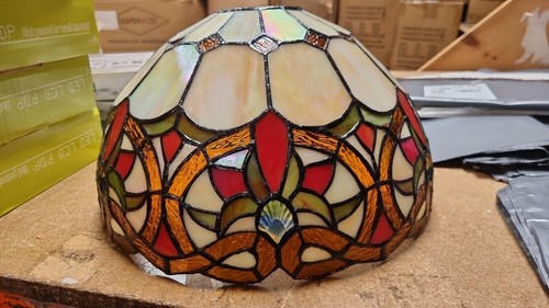 Tiffany Wall Lamps 12 inch Handcrafted Stained Glass Shades Stunning Quality - Picture 4 of 5