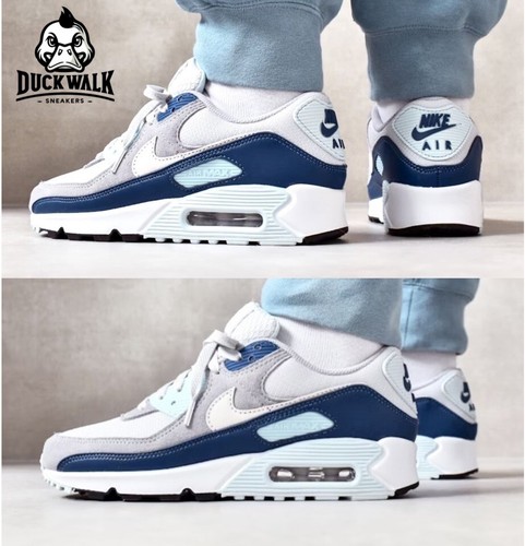 Nike Air Max 90 Shoes Platinum White Glacier Blue FN6958-001 Mens Multi Size NEW - Picture 1 of 12