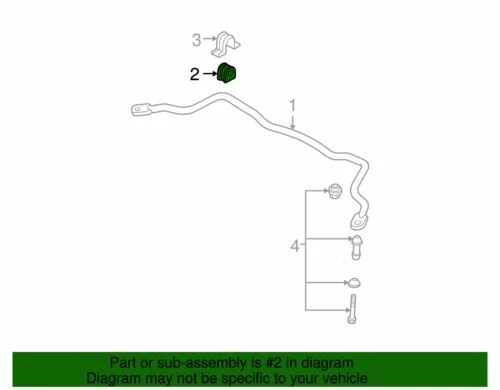 Isolador de barra de ligação estabilizador de prateleira Buick Century genuíno GM 1997-2005 10292499 - Imagem 2 de 2