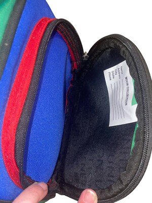 Vintage U.C. Of Benetton Color Block Small Backpack, Silver Hardware, Heavy, EUC Vintage U.C. Of Benetton Color Block Small Backpack, Silver  main image 2