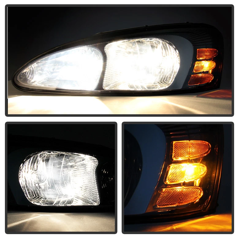 2004-2008 Pontiac Grand Prix Headlights Headlamps Pair Left+Right 2005 2006 2007 - Image 4 of 4