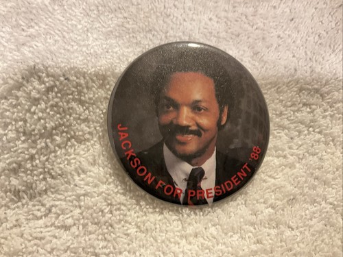 "Pin botón pinback 6"" Jesse Jackson '88" - Imagen 2 de 3