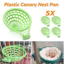 5Pcs 14cm Plastic Canary Nest Pan For Parrots Nesting Canaries Finches Cage Eggs