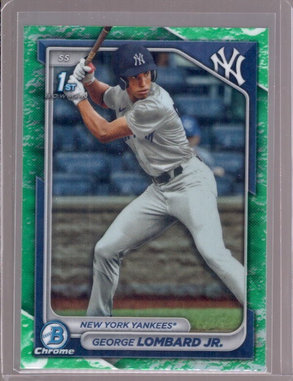 GEORGE LOMBARD JR. 2024 Bowman Chrome 1st #BCP-79 Lunar Glow Refractor Rookie RC