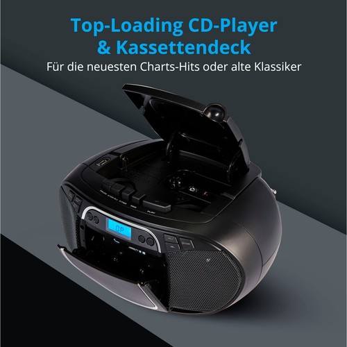 Medion MD44176 E66476 CD-Player Radio Kassettenspieler Boombox Tragbar USB Retro - Picture 4 of 75