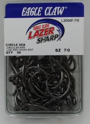 Eagle Claw L2004fh-7/0 Kreis Haken Größe 7/0 50CT