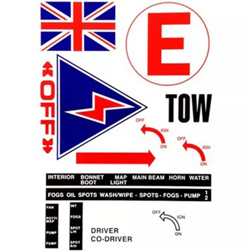 Großer Scrutineer Motorsport Sicherheit Aufkleberbogen - Bild 2 von 2