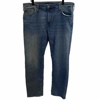 Mavi Jeans Zach Straight Leg Stretch Denim Jeans Mens 38 x 32 Light Wash 30.75 L