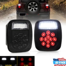For Jeep Wrangler TJ YJ CJ 39 LED Brake Tail Lights Reverse Lamp w/License Plate
