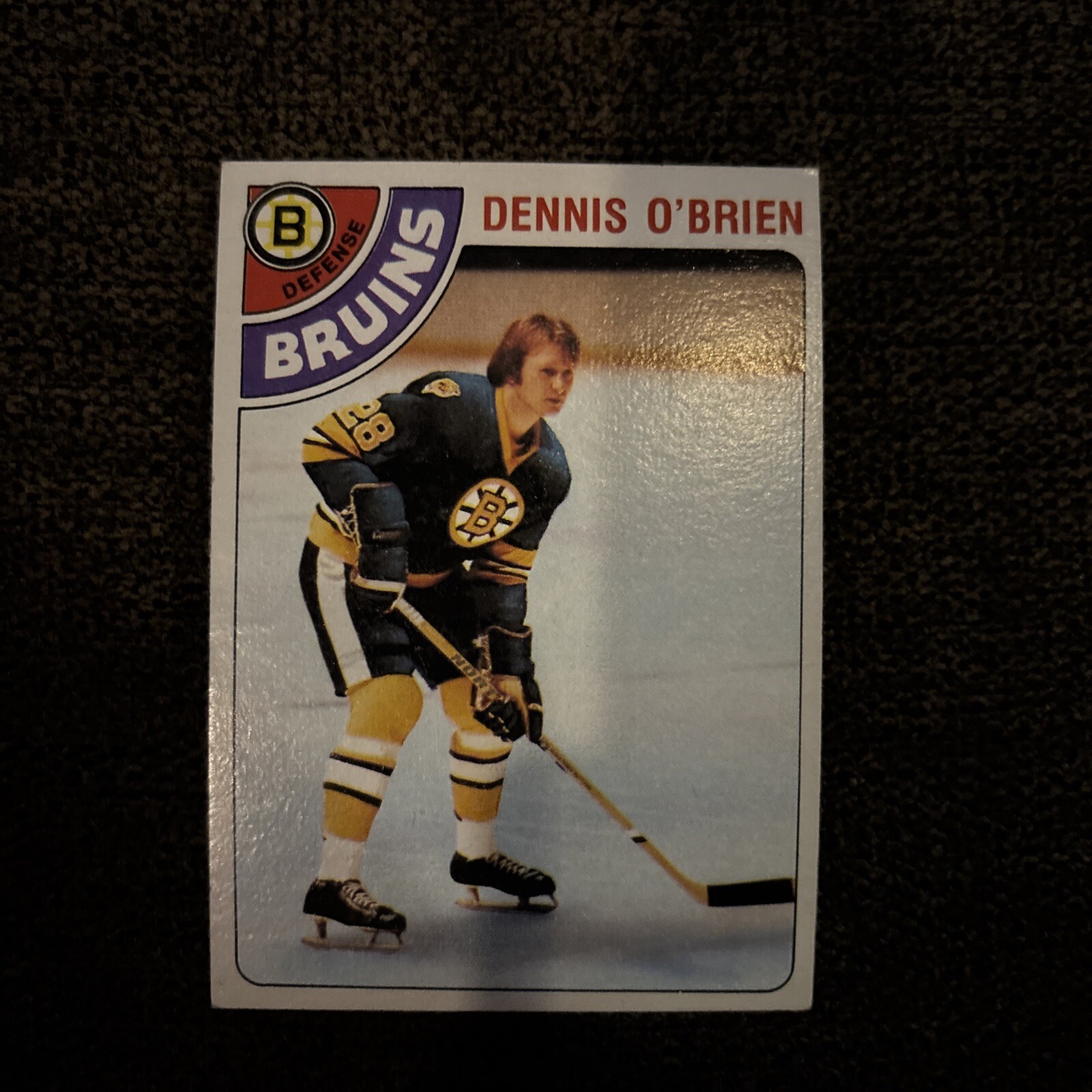 1978-79  TOPPS HOCKEY , # 104 , DENNIS O'BRIEN , BOSTON BRUINS