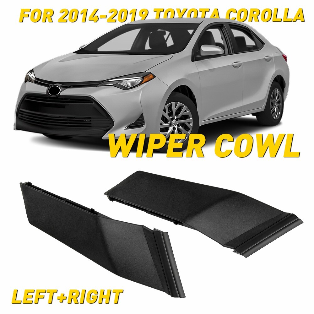 1 Pair Front Wiper Side Cowl Extension Cover Trim For Toyota