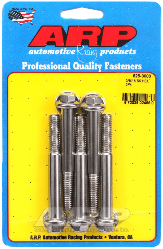ARP S/S Bolt Kit - 12pt (5) 3/8-16 x 3.000 ARP S/S Bolt Kit - 12pt (5) 3/8-16 x 3.000