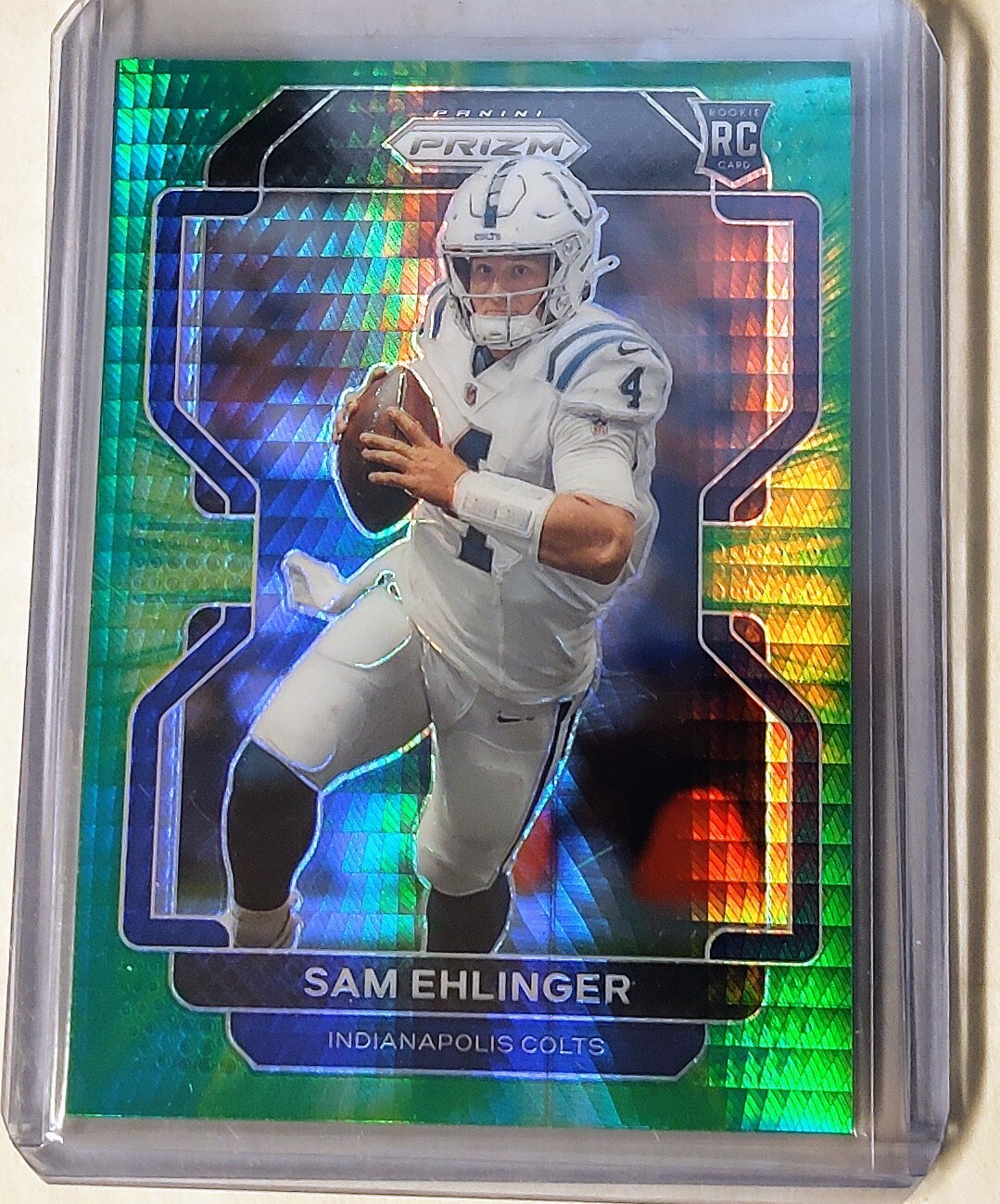 2021 Panini Prizm Sam Ehlinger Green Hyper Rookie RC #ed /175 MINT SSP