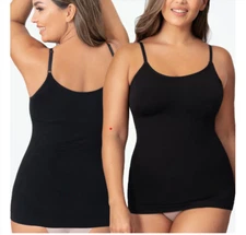 Shapermint Essentials Scoop Neck Cami Women's 2XL/XXL Black NWT 0046