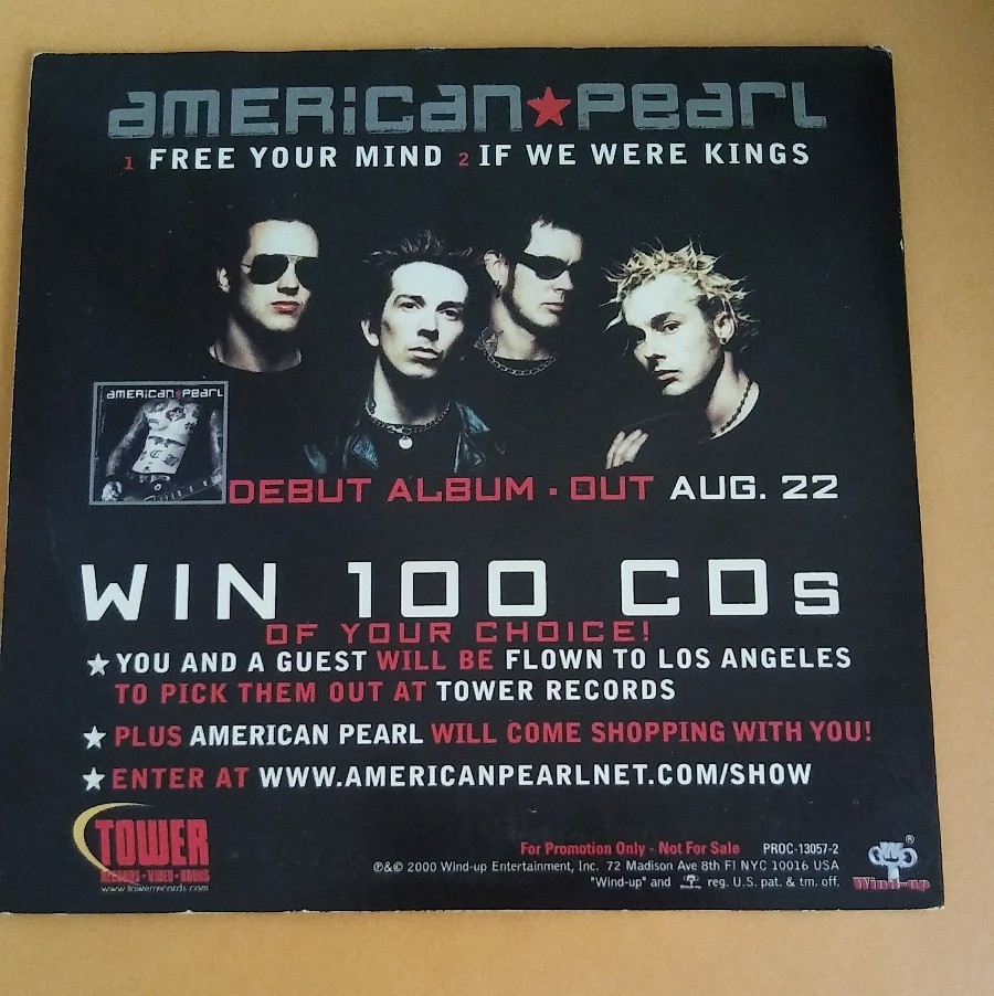 AMERICAN PEARL Free your Mind TOWER REC PROMO CD Single STEVE JONES Sex  Pistols