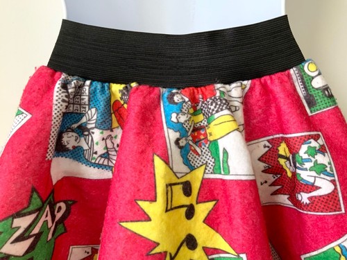 50's Style Red Felt Circle Skirt Sock-Hop Comic Funnies Wolff Fording Co. Rare - Picture 16 of 18