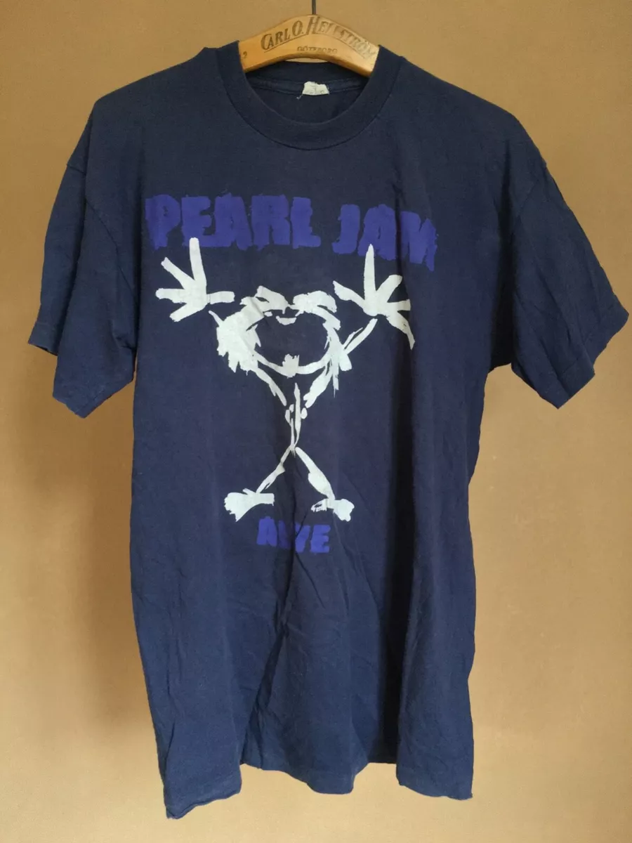 Vintage Rare 90s PEARL JAM Alive Tshirt L. Blue/Lilac SINGLE STITCH.