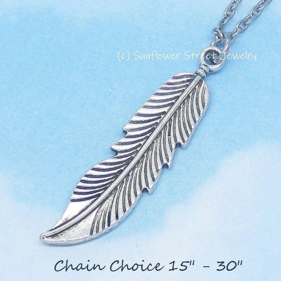 アクセサリー vintage feather necklace Feather Necklace Antique Silver 01072nk | eBay