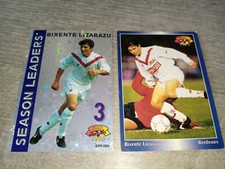 LIZARAZU ROOKIE  2 X  CARD OFFICIAL FOOTBALL CARDS  1995 PANINI Carte panini
