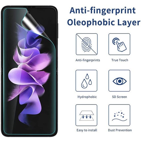 Screen Protector Cover For Samsung Galaxy Z Flip 3 TPU HYDROGEL FILM - Clear - 第 3/4 張圖片