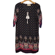 GRACE KARIN Boho Dress Half Sleeve Shift Paisley Multi-Design Womens Sz S