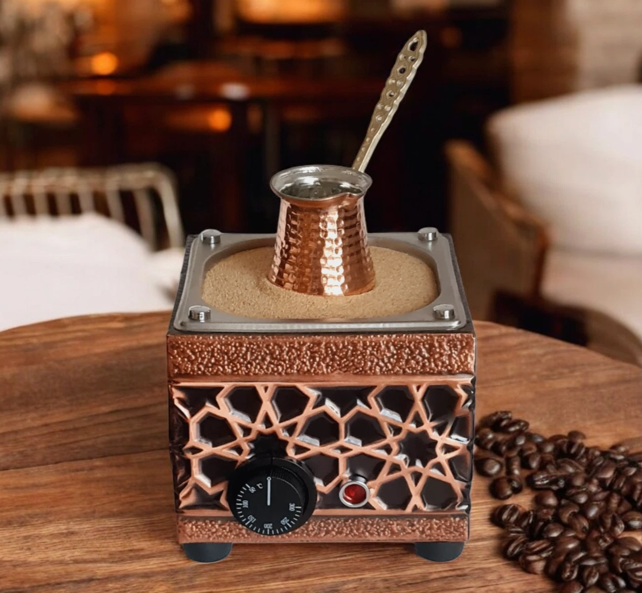 Bazaar Of Anatolia Traditional Turkish Sand Coffee Maker 110 - 220V Coffee Pot