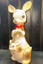 Vtg 1961 Edward Mobley Arrow Rubber Plastic Co KANGAROO Squeak Toy WORKS 