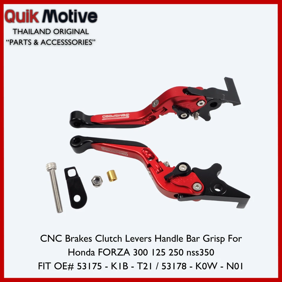 Palancas de embrague de freno plegables CNC para Honda NSS300 SH300 Forza 300 250 | 2010-2023 | Foto 2 de 4