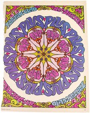 Vtg 1970 Psychedelic Kaleidoscope Print Ad Tartan Clad Drexel Furniture Company