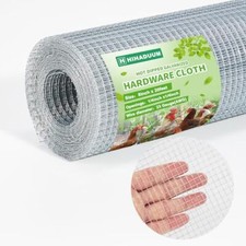 8'' x 20' Hardware Cloth 1/4 inch 23 Gauge, Hot-dip Galvanized 8in x 20ft