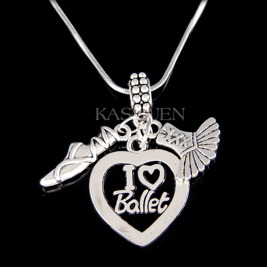 Amor Ballet Corazón Puntera Zapato Tutú Bailarina Danza Pantuflas Collar Regalo