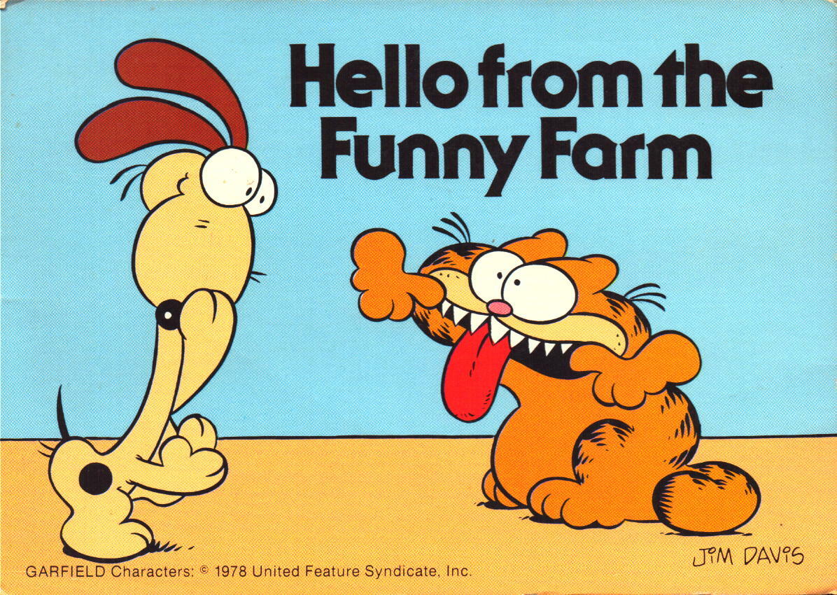Vintage PostCard Garfield Funny Farm C:1978 Cartoon 4X6 UnPosted