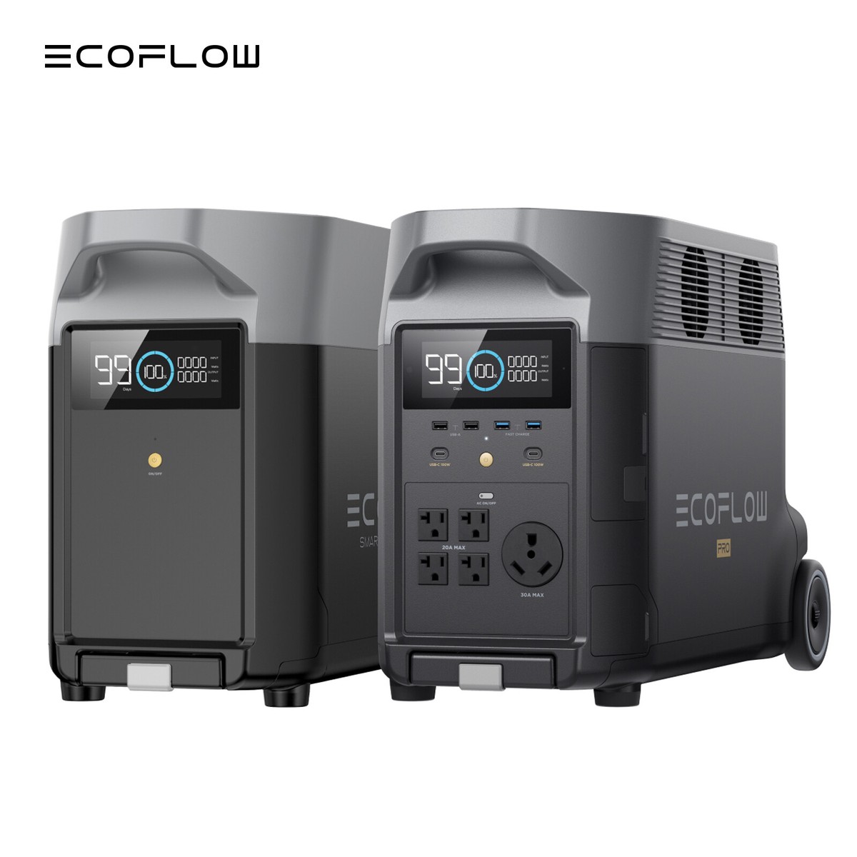 EcoFlow 7.2kWh Portable Power Station DELTA Pro with Extra Battery