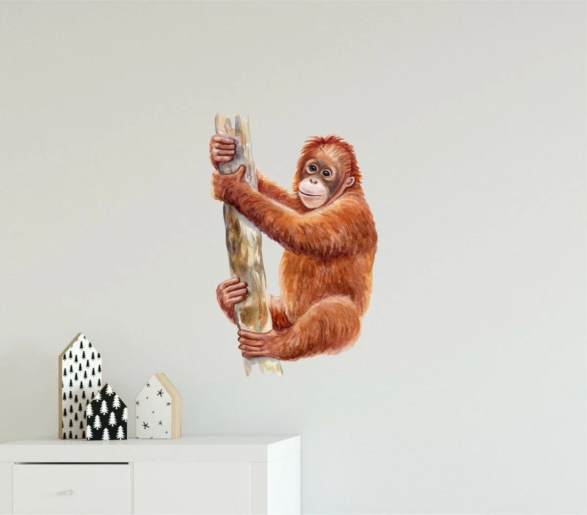 Orangutan Monkey Removable Vinyl Wall Decal Ape Sticker Safari Jungle  Animal | eBay