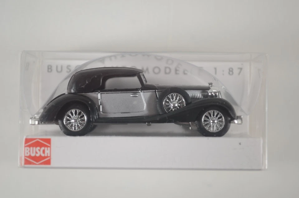 Busch HO 1/87 1933 Horch 853 Coupe - Silver/Black - 41327 - Image 2 of 3