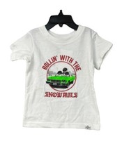 Kid Dangerous Little Kid's Rolling with the Snowmies Short Sleeve Tee, White, 5