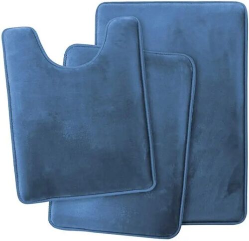 3PC Bathroom Rug Memory Foam Bath Mat Set - Small Large and Contour Bath Rugs - Picture 14 of 16