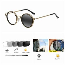 Unisex Round Retro Anti UV Transition Photochromic 0.5 1.0 4.0 4.5 5.0 6.0