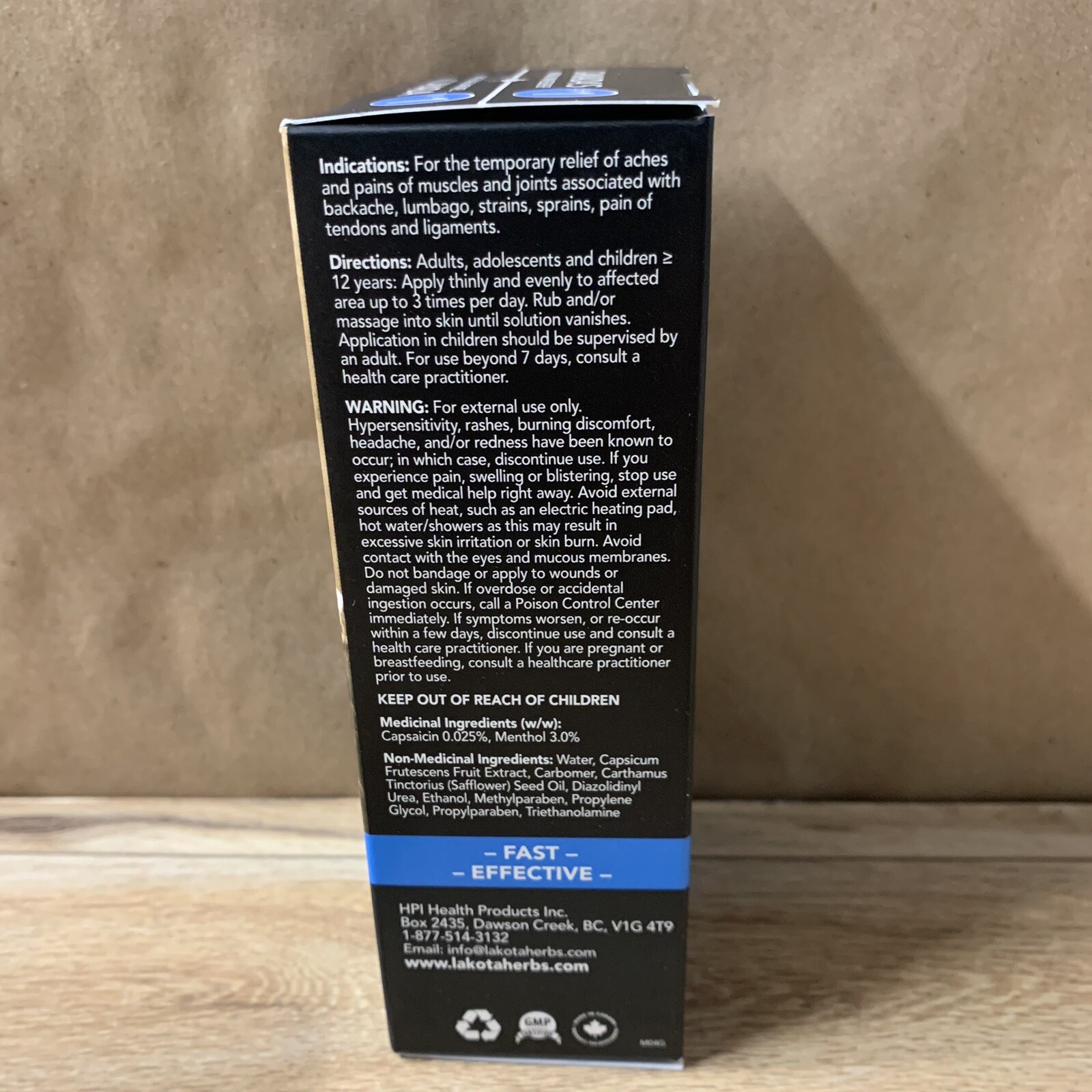 Lakota Back Pain Topical Pain Reliever 88ml / 3 FL Oz Rollon for
